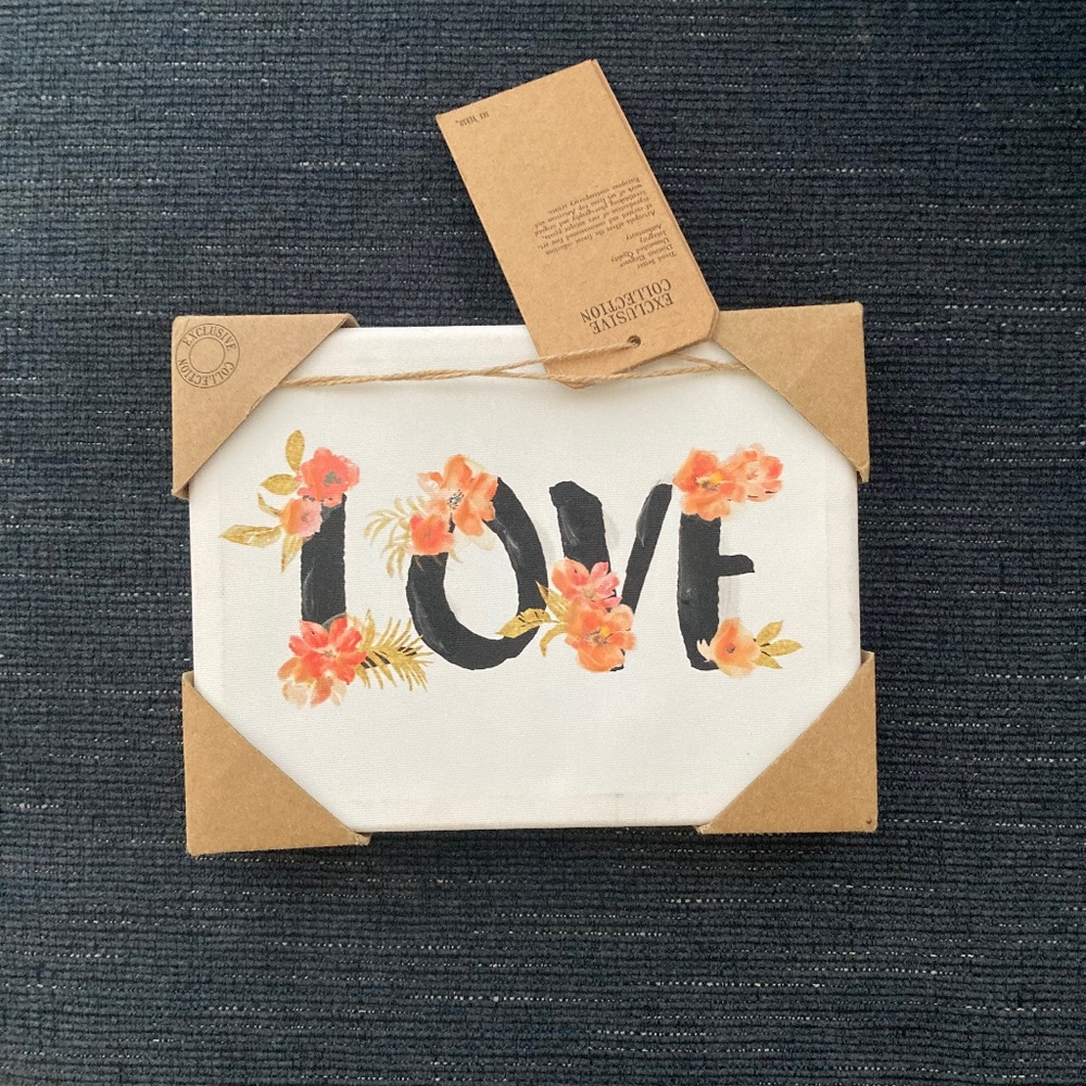 Free W/ Purchase- Love wall canvas